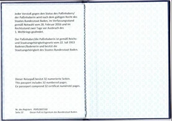 Reisepaß Seite 32